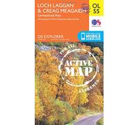Loch Laggan & Creag Meagaidh Map | Weatherproof | Corrieyairick Pass | Ordnance Survey | OS Explorer Active Map OL55 | Scotland | Walks | Hiking | Maps | Adventure: 55