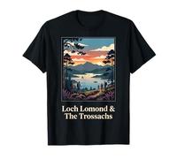 Loch Lomond Trossachs Scozia Escursionismo Tramonto Arte Maglietta