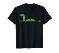 Loch Ness Mostro Trifoglio San Patrizio Giorno angosciato Maglietta