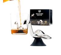 Loch Ness, pietra refrigerante per whisky, in acciaio inox, riutilizzabile, accessorio da bar per la festa del papà, whisky, bourbon, scotch e cocktail (scatola classica)