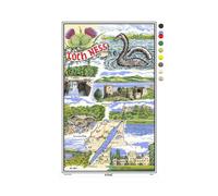 Loch Ness Scozzese Strofinaccio Piatto Panno - Regalo Perfetto
