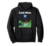 Loch Ness Souvenir Mostro Nessie Scozia Mappa Highland Felpa con Cappuccio