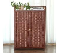LOCHE Scarpiera in Rattan,scarpiera,scarpiera Rattan,scarpiera Design Moderno,portascarpe Multistrato,scarpiera,scarpiera salvaspazio Slim,scarpiera Ingresso, per Ingresso, Soggiorno (Color : Coffee