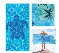 Lociban Telo Mare Microfibra 90x180 cm, serviette de plage double face, Coperta da Spiaggia Antisabbia Asciugatura Rapida, Asciugamano da Spiaggia