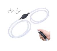 Locisne Pompa trasferimento Liquido dell'Acqua,trasferimento Portatile combustibile dell'automobile Pompa Manuale sifone della Mano per Benzina Gas Olio Petrolio con 2M Tubo Totale