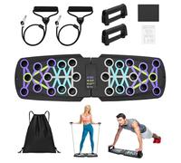 Locisne Portatile Pieghevole Ultra Push Up Board Staffa Bordo Multifunzionale Braccio Addominal Muscle Training System con Stand Fitness con Resistance Band Training Equipment