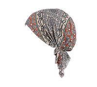 Locisne Stampato Pre copricapo stampato da donna con turbante Copricapo Chemo Beanie Sciarpa Copricapo per cancro, chemio, perdita di capelli (Fiore verde)