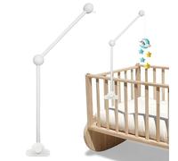 Locisne Supporto mobile per presepe girevole, sonaglio in legno, braccio mobile, regolabile in altezza, base cloud modellata, adatto per appendere animali di peluche calmante, Wind Chimes