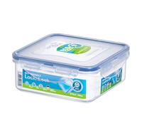 Lock and Lock, contenitore quadrato da 1,2 L, colore: trasparente/blu, plastica, 870 ml