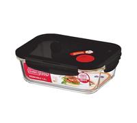 Lock & Lock Contenitore per Alimenti in Vetro con Coperchio ermetico - Portavivande per Scaldare al Forno e Congelare in Freezer - Senza BPA, 1L