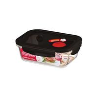 Lock & Lock Contenitore per Alimenti in Vetro con Coperchio ermetico - Portavivande per Scaldare al Forno e Congelare in Freezer - Senza BPA, 630ml