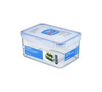 Lock & Lock - Contenitore per alimenti rettangolare, impermeabile, piccolo, capienza: 1,1 litri, plastica, Clear/Blue, 1.1 L