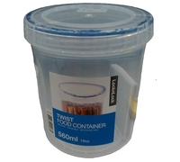 Lock & Lock, Contenitore Rotondo, Plastica Trasparente, 560 ml