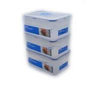 Lock&Lock - Contenitore salvafreschezza, contenitore multifunzione, contenitore per farina, contenuto: 2,3 litri, lavabile in lavastoviglie, set da 3
