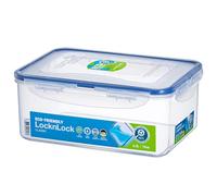 Lock & Lock HPL825 - Contenitore per alimenti rettangolare classico, 2,3 l (232 x 165 x 95 mm), trasparente/blu