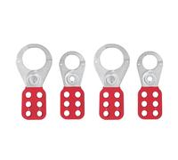 Lock Out Hasps 6 Fori, Set 2 Pezzi, Manico Nylon, Acciaio Zincato, Interlock Hasp 1in 1.5in - Alta Resistenza, Design Robusto, Sicurezza Industriale
