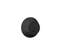 Lock Scout Deadbolt with Round Trim, Keyed 2 Side, Matte Black Finish