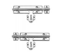 Lockable Sliding Bolt, Pad Bolts for Use with Padlock, Heavy Duty Stainless Steel Bolt Lock Shed Doors, Gates And Outhouse Doors (2pcs)
