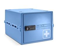 Lockabox One™ | Scatola portaoggetti premium con serratura | Cassetta di sicurezza con combinazione da 10 litri per alimenti, medicinali e sicurezza domestica | Sicuro BPA (Blu medico)