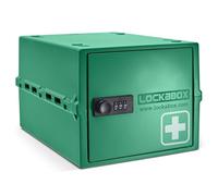 Lockabox One™ | Scatola portaoggetti premium con serratura | Cassetta di sicurezza con combinazione da 10 litri per alimenti, medicinali e sicurezza domestica | Sicuro BPA (Verde medico)