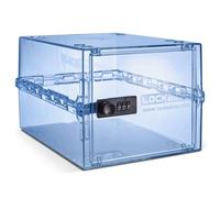 Lockabox One™ | Scatola portaoggetti premium con serratura | Cassetta di sicurezza con combinazione da 10 litri per alimenti, medicinali e sicurezza domestica | Sicuro BPA (Azzurro chiaro medico)