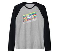 Locked In Focus Gamer Gaming Tee Y2K Art Retro Video Arcade Maglia con Maniche Raglan