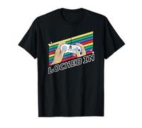 Locked In Focus Gamer Gaming Tee Y2K Art Retro Video Arcade Maglietta