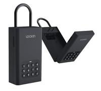 Lockin Lock Box Aggiornamento Wireless Smart Lockbox per chiave di casa Porta esterna a parete Appeso Casella chiave elettronica App Bluetooth Cassaforte Accesso remoto Codice PIN per host Airbnb