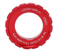 Locking Centerlock, anello di bloccaggio del rotore a disco in lega con aluminio ad alta resistenza CNC, compatibile con mountain bike thru dell'asle ID 26 mm OD 44 mm (Rosso)