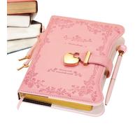 Locking Journal - Personal Writing Diary | 360 Pages with Key | 7.87x5.91 Inch Paper Notebook, Heart Shaped Lock, Two Keys and Pen for Private Notes Daily Reflection