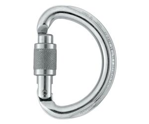 LOCKING SEMI-CIRCLE CARABINER MOSCHETTONE OMNI SCREW LOCK PETZ