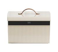 Locking Storage Box - Medicine Safe Lock Box | Large Combination Code Locks Case | Double Layer Container Jewelry Organizer for Wallet Cash Document Personal Items Office Home Apartment Dorm Travel