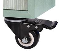 Locking Swivel Caster - 60mm Iron Pvc Trolley Roller, Brake System | Smooth Silent Furniture Wheel for Platforms Carts Workbenches Direction Control Safety Mobility Performance Industrial Pro