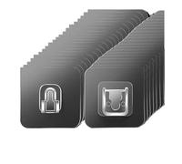 LOCKLGFMCZ Ganci da parete autoadesivi resistenti, trasparenti, senza tracce, for cucina e camera letto, portaoggetti all'ingrosso Accessori per ganci(20Pairs-(40PCS))