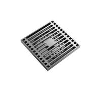 LOCKLGFMCZ Scarico a pavimento grigio canna di fucile, tutto in rame antiodore for bagno, doccia, scarico a invisibile for, lavatrice, WC Bathroom Drain(S4)