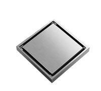 LOCKLGFMCZ Scarico a pavimento grigio canna di fucile, tutto in rame antiodore for bagno, doccia, scarico a invisibile for, lavatrice, WC Bathroom Drain(S1)