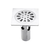 LOCKLGFMCZ Scarico a pavimento in acciaio inossidabile, guarnizione ad acqua da 3 cm, filtro a doppio strato, cestello profondo rimovibile for cucina, bagno, lavanderia, doccia Bathroom Drain