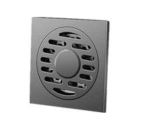 LOCKLGFMCZ Scarico a pavimento lungo grigio canna di fucile 304 in acciaio inossidabile for bagno, balcone, WC, grande cilindrata, nucleo in rame, scarico a deodorante Bathroom Drain