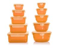 LocknLock 10 contenitori per alimenti rotondi e quadrati, impilabili