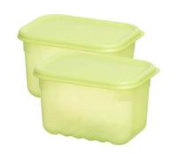 LocknLock Fresh Block - Contenitori con coperchio, 2 pezzi, impilabili e senza BPA, per frutta e verdura, adatti al microonde, al congelatore e alla lavastoviglie (640 ML)