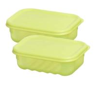 LocknLock Fresh Block - Contenitori con coperchio, 2 pezzi, impilabili e senza BPA, per frutta e verdura, adatti al microonde, congelatore e lavastoviglie (330 ML)