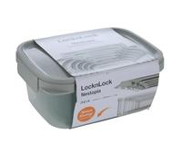 LocknLock NestnLock - Set di 3 contenitori impilabili per alimenti, 500 ml, 920 ml, 1,6 l, colore: verde salvia