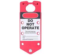 Lockout Hasp, Serratura di Sicurezza in Lega di Alluminio Ossidata Resistenti, Ripetibile con Etichetta Porosa, Design a Giunzione a Punto Controllato, Uso Industriale