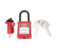Lockout Tag Out Padlock Set Insulated Anti Loss Safety Padlock with Circuit Breaker Lockout Device 2 Keys for Valve Equipment Electrical Equipment Industrial Use Nylon Stainless