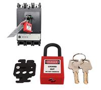 Lockout Tagout Kit, MCB Lockout Tagout Acciaio Blocco Interruttore 38mm Grillo Lucchetto in Nylon per Interruttori Schneider per Stazioni di Blocco Tag Out