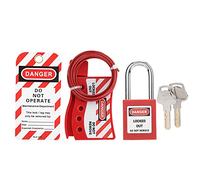 Lockout Tagout Lock Kit Electric Lockout/TAGOUT KIT Set di Blocco Serratura con Lucchetto Etichetta di Avvertenza Chiave per Uso Industriale, Serrature e accessori,Serrature e accessori