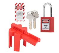 Lockout Tagout Lock Kit, Kit lucchetto antiscivolo Set lucchetto industriale con etichetta di avvertenza lucchetto Chiave per valvole a saracinesca