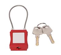 Lockout Tagout Lock, Lucchetti con Cavo in Acciaio con Grillo 85 Mm con 2 Chiavi per la Manutenzione delle Apparecchiature per Kit di Tag Out di Blocco Elettrico (Rosso)
