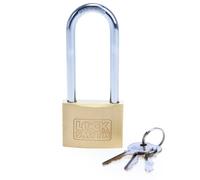 Locksmyth Lungo Lucchetto Ottone 50mm Acciaio Temprato 3 Chiavi L2200015