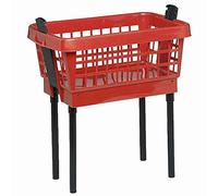 Lockweiler Lavanderia paniere con piedi rossi, 65 cm